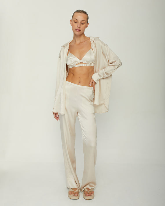 SILK-SATIN SHIRT